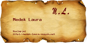 Medek Laura névjegykártya